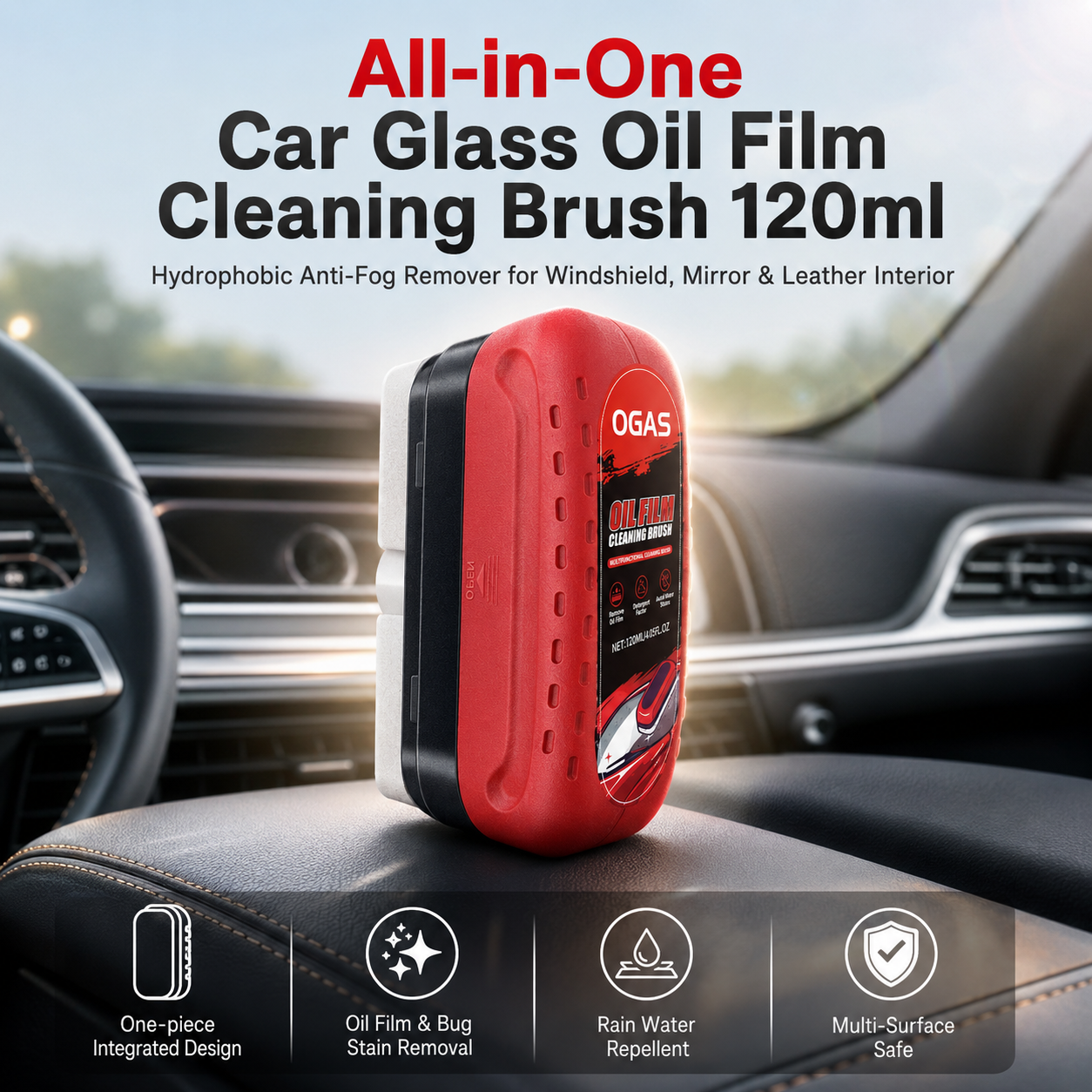 Car Glass Oil Film Cleaning Br - Leather Cleaner Interior บทวิจารณ์และราคา
