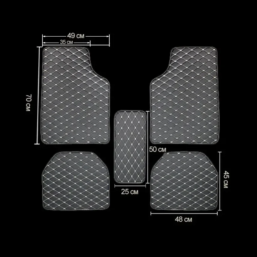 Car Floor Mats 5Pcs PU Leather - Leather Cleaner Interior บทวิจารณ์และราคา