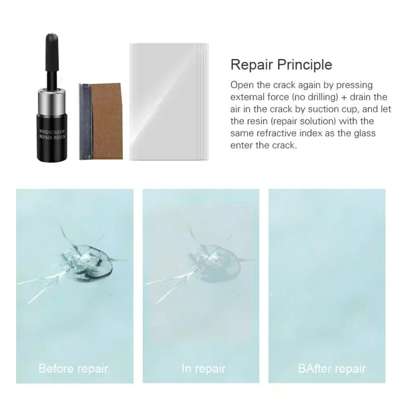 Car Windshield Cracked Repair  - Glass Cleaner Streak บทวิจารณ์และราคา