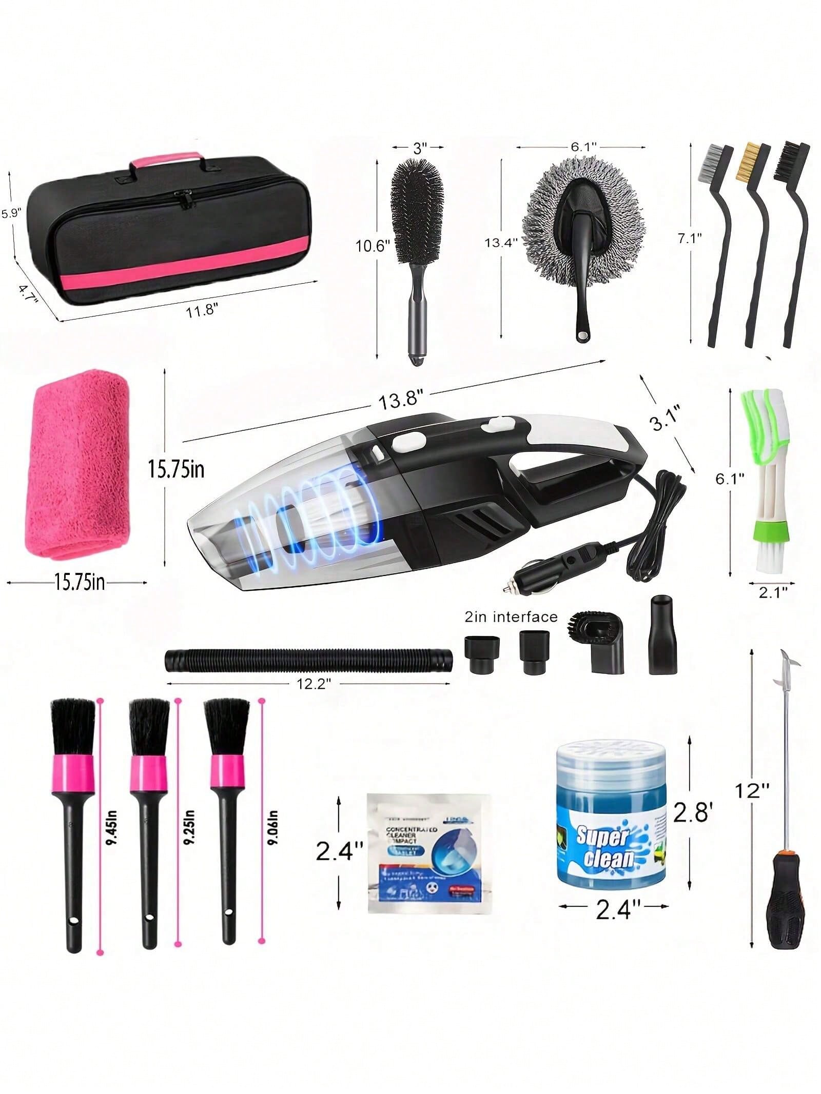 25pcs Car Cleaning Wash Kit In - Interior Detailing Kit บทวิจารณ์และราคา