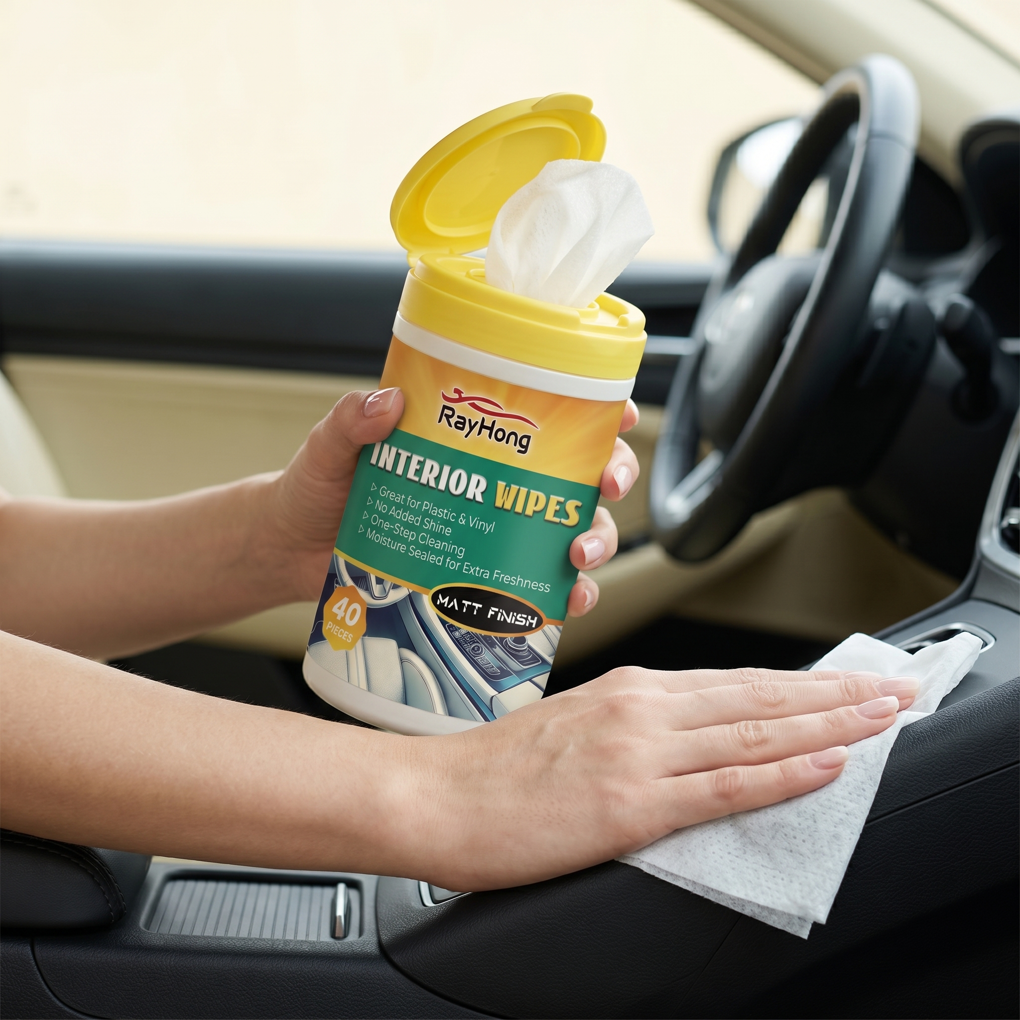 RAYHONG Car Interior Shine Wip - Leather Cleaner Interior บทวิจารณ์และราคา