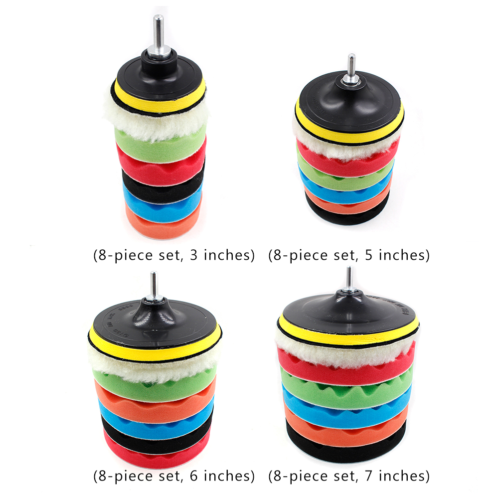 8Pcs/Set Polishing Pad Sponge  - Polish Pad Set Buffer บทวิจารณ์และราคา