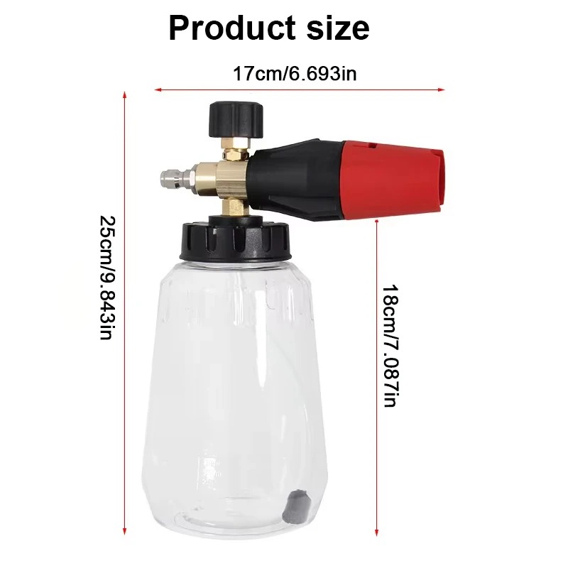 Adjustable Snow Foam Lance 1L  - Pressure Washer Foam Gun บทวิจารณ์และราคา