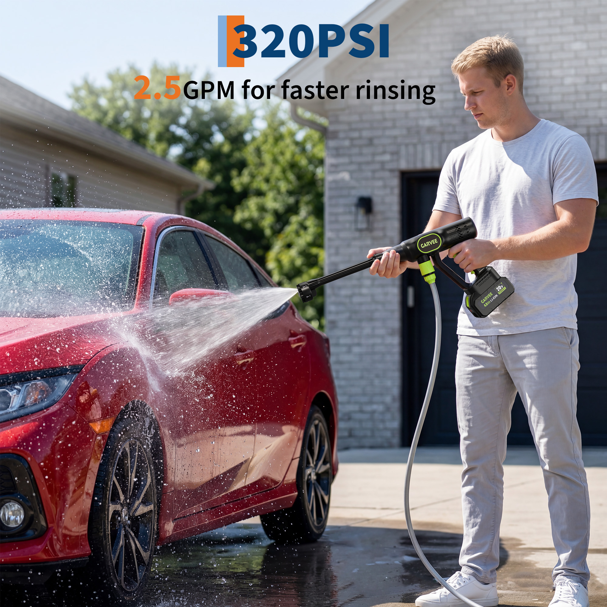 Cordless Pressure Washer, 320  - Foam Cannon Car Wash บทวิจารณ์และราคา