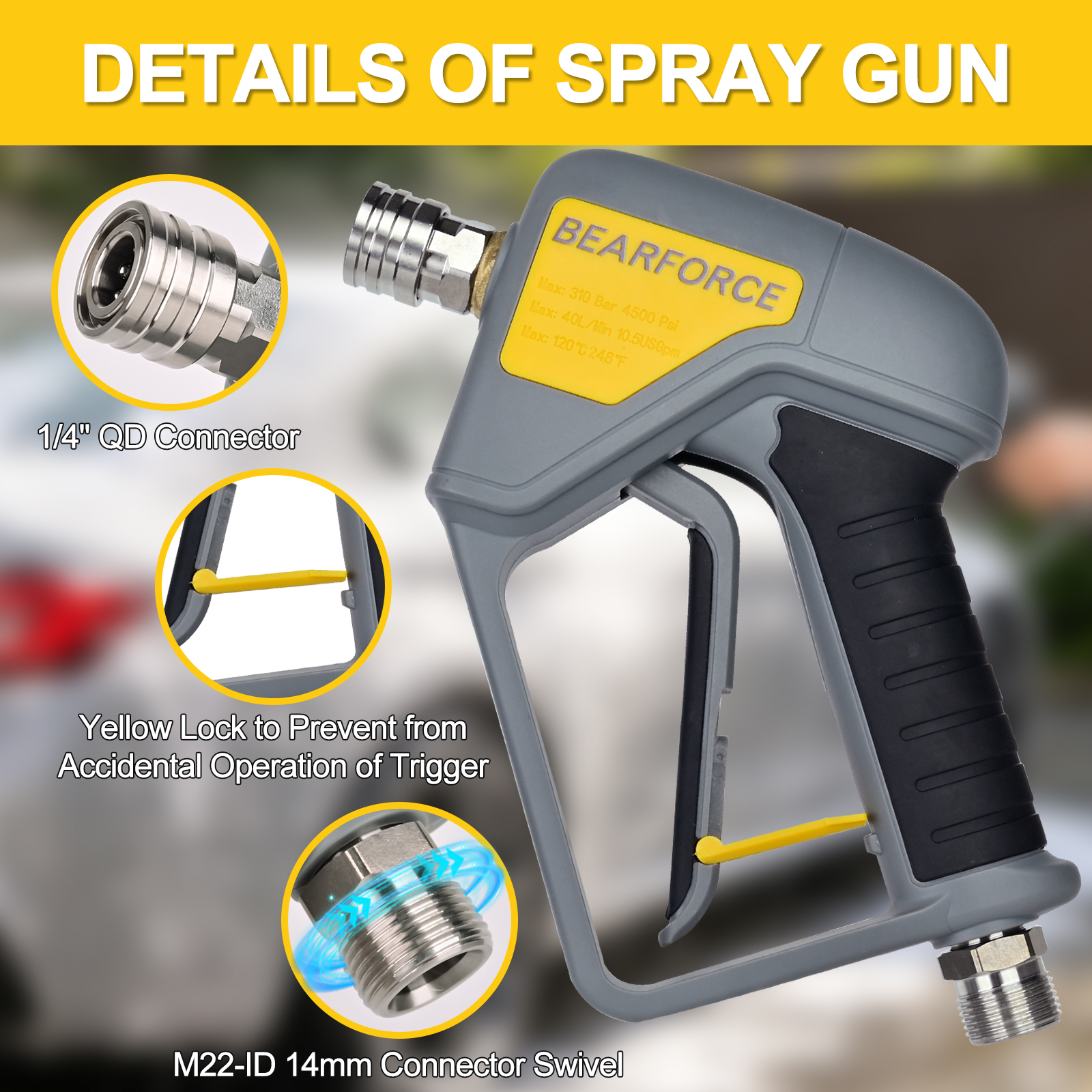 BEAR FORCE Pressure Washer Spr - Pressure Washer Foam Gun บทวิจารณ์และราคา